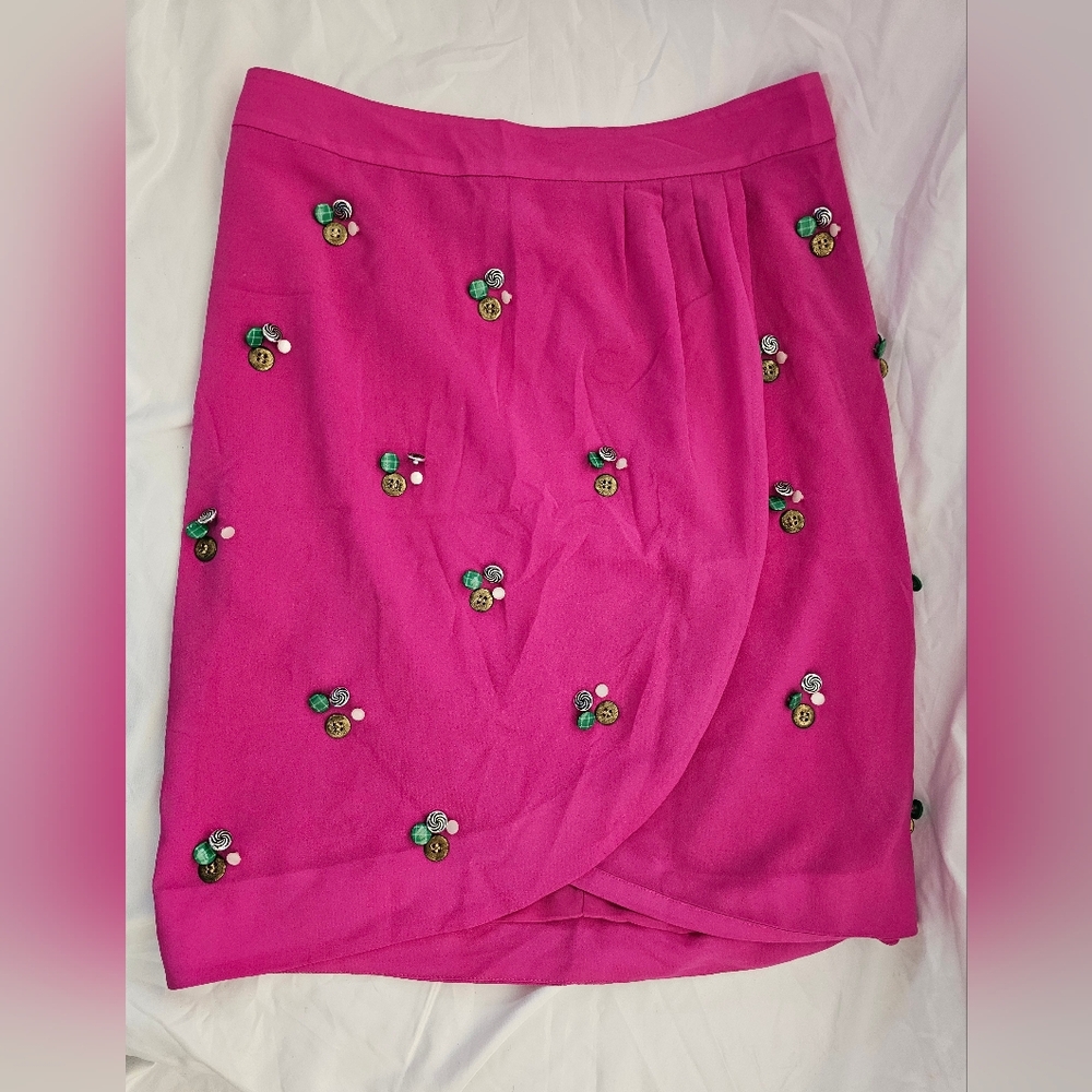 Pink Embroidered Skirt